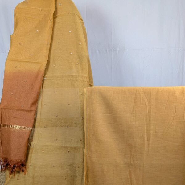 Hand Embroidered Suit Fabrics - Chanderi mul - CH0102