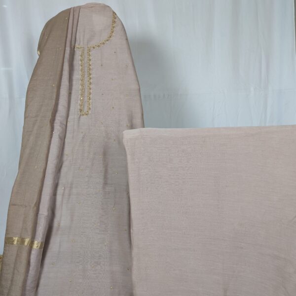 Hand Embroidered Suit Fabrics - Chanderi mul - CH0104