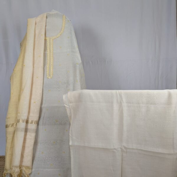 Hand Embroidered Suit Fabrics - Chanderi mul - CH0105