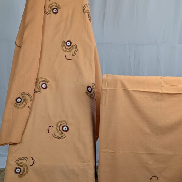 Hand Embroidered Suit Fabrics - Cotton mul - CM0103