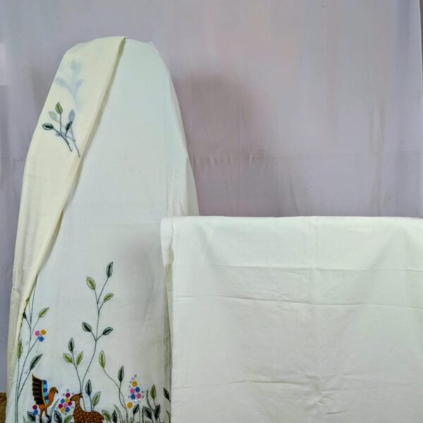 Hand Embroidered Suit Fabrics - Cotton mul - CM0104